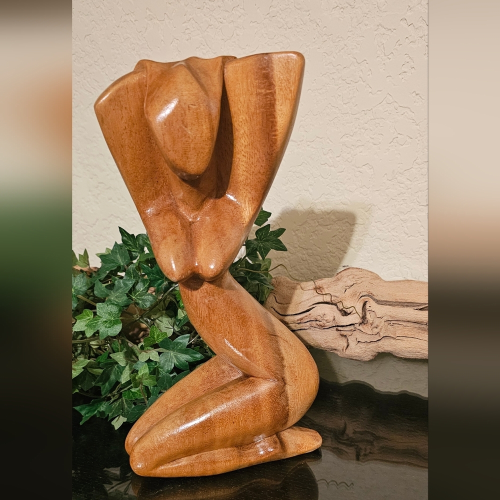 Elegant Female Wooden Sculpture